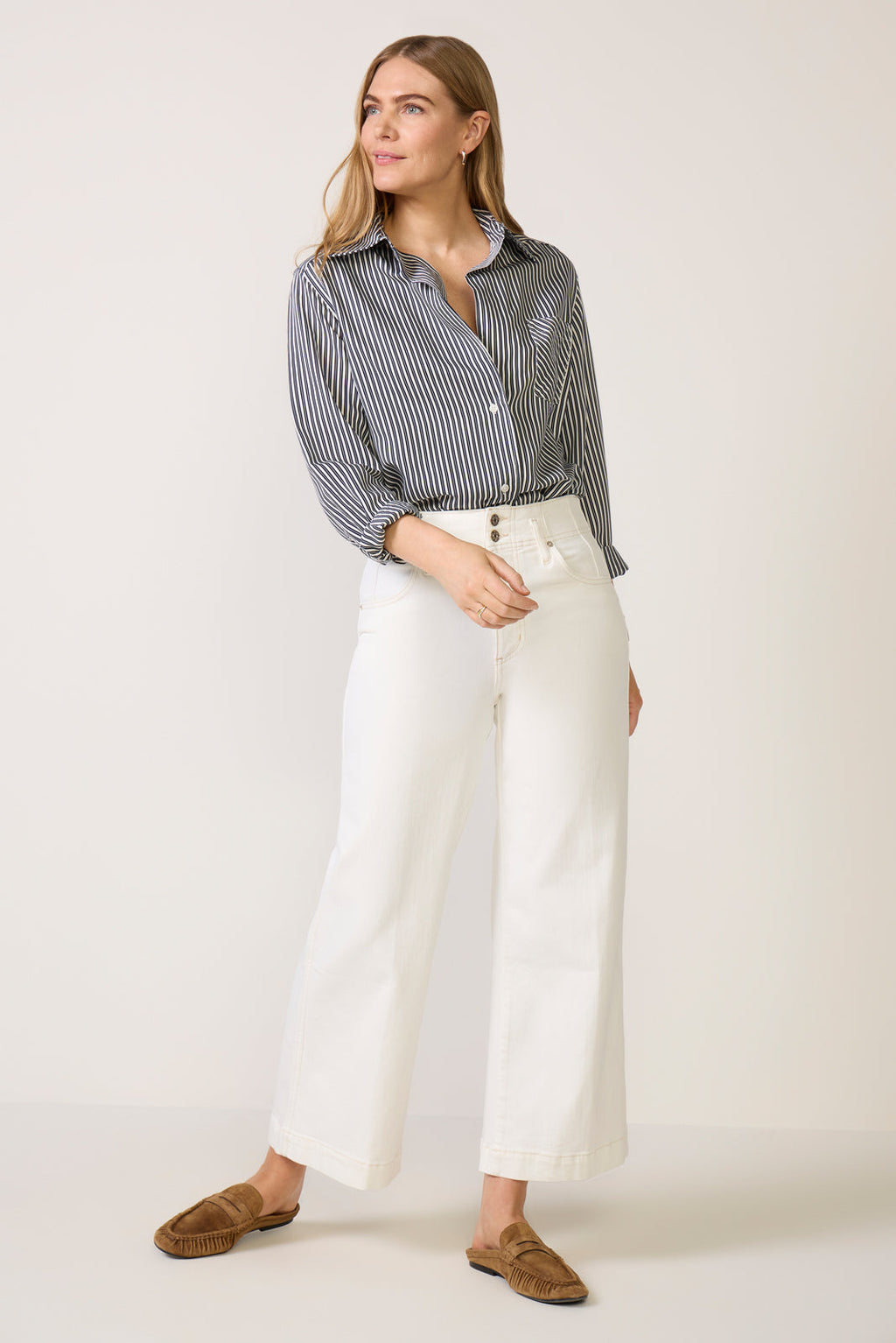 The Seamed Wide Trouser Crop