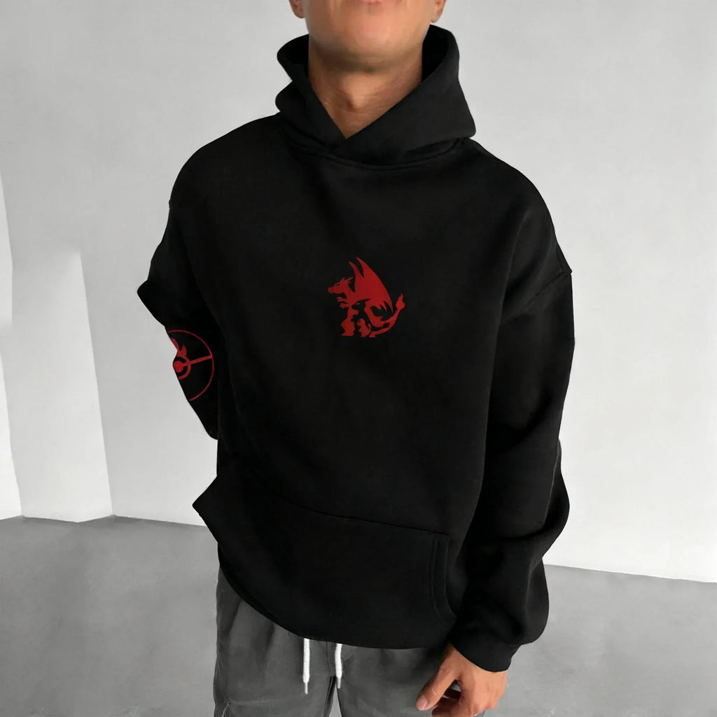 Anime Charizard Co Branded Hoodie 2025 Autumn/Winter New Harajuku Men's and Women's Large Loose Casual Parent Child Top