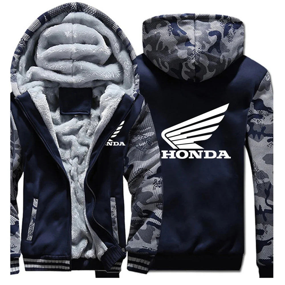 Autumn Winter Man's Fleece Warm Thicken Coat Popular Patchwork Contrast Color Hoodies Casual Jacket