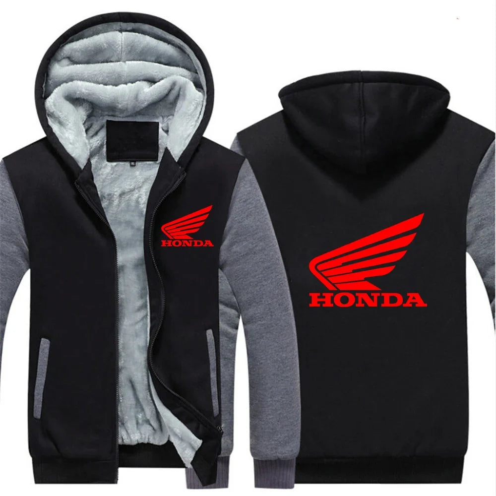 Autumn Winter Man's Fleece Warm Thicken Coat Popular Patchwork Contrast Color Hoodies Casual Jacket