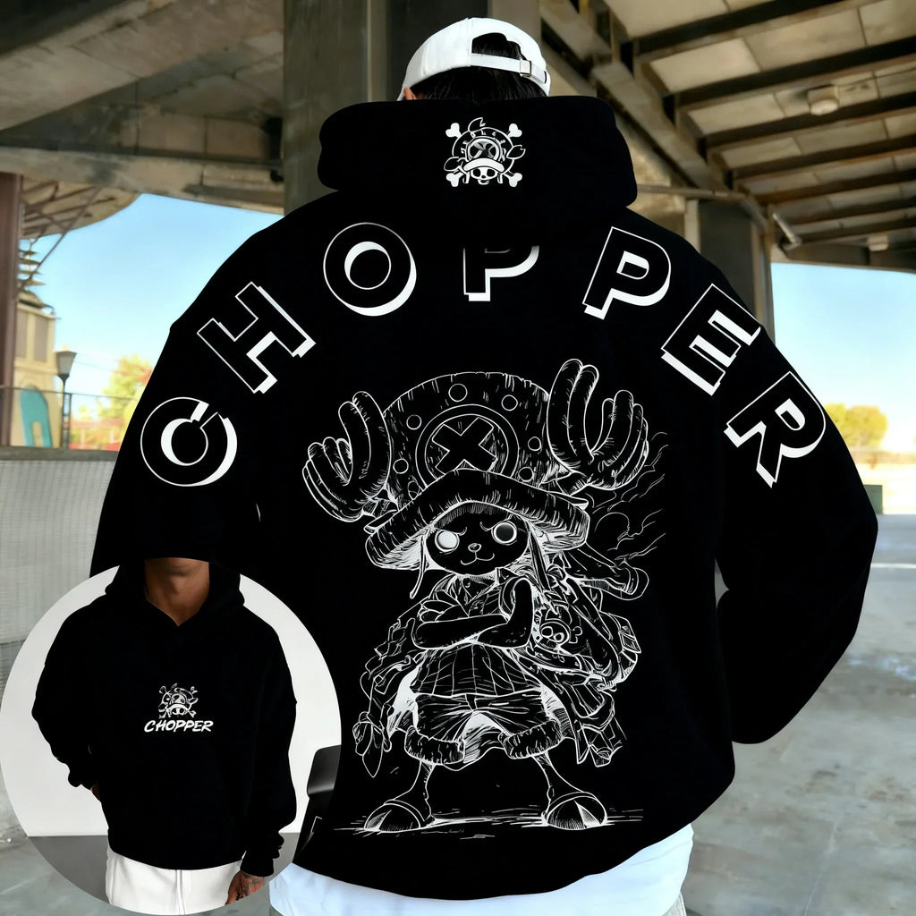 Anime Autumn/Winter Hoodie 2025 Men's New Tony Tony Chopper Printed Street Hip Hop Fashion Casual Parent Child Top