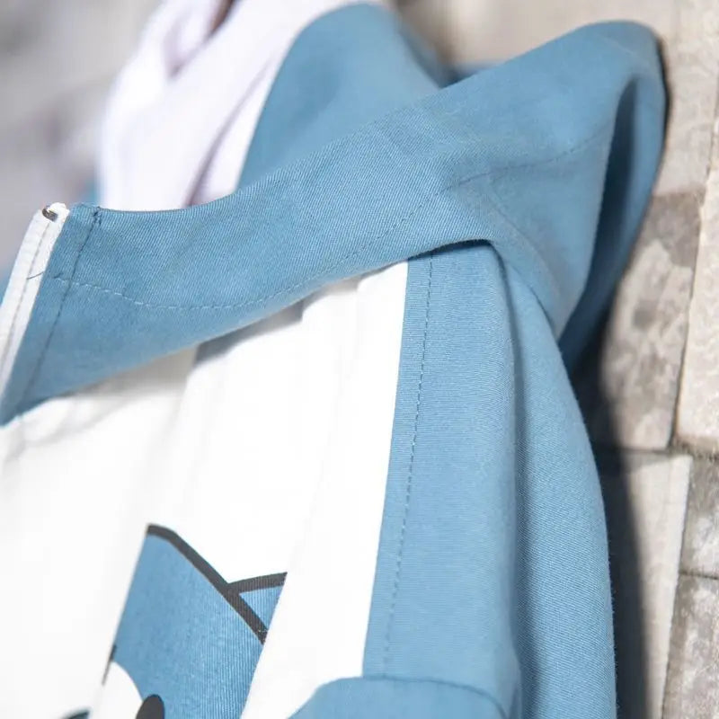 New 2025 Spring Woman Hooded Cute Shark Print Japanese Style Patchwork Teen Hoodies Jacket Fashion Harajuku Women Sweatshirt