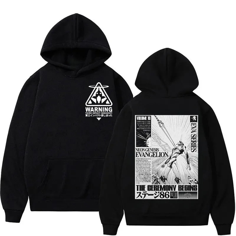 Anime Eva Printing Hoodies Women Sweatshirts Gothic Y2k Tops Vintage Grunge Clothes Oversized Hoodie Harajuku Goth Streetwear