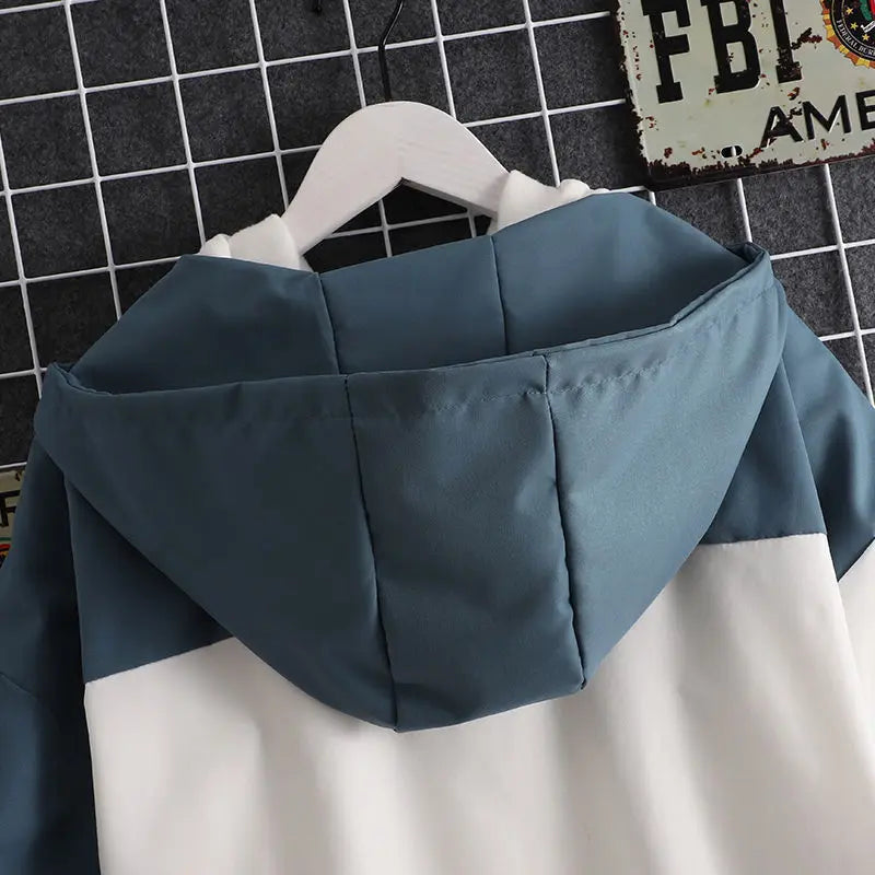 New 2025 Spring Woman Hooded Cute Shark Print Japanese Style Patchwork Teen Hoodies Jacket Fashion Harajuku Women Sweatshirt