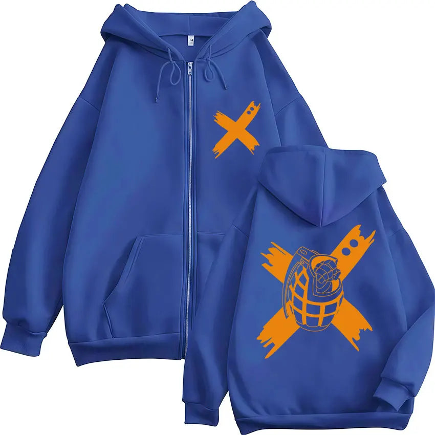 Japan Anime My Hero Academia Zip Up Hoodies Harajuku Fashion Manga Vintage Sweatshirt Men Women Fleece Oversized Tracksuit Coats