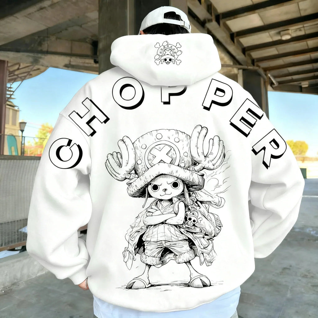 Anime Autumn/Winter Hoodie 2025 Men's New Tony Tony Chopper Printed Street Hip Hop Fashion Casual Parent Child Top