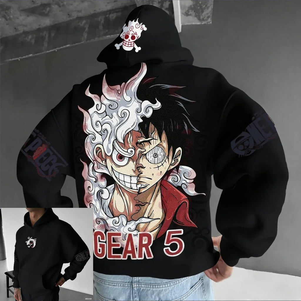 One Piece Japanese Anime Print Hoodie Men Women One Piece Graphic Hoodies Long Sleeve Pullover Sweatshirt Y2K Harajuku Clothing