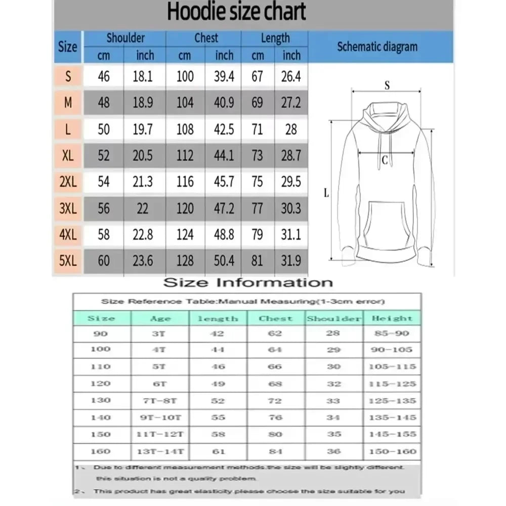 Demon Slayer Men's Hoodie Sweatshirt Kyojuro Rengoku Japanese Anime Spring and Autumn Boys' Long-sleeved Parent-child Outfit