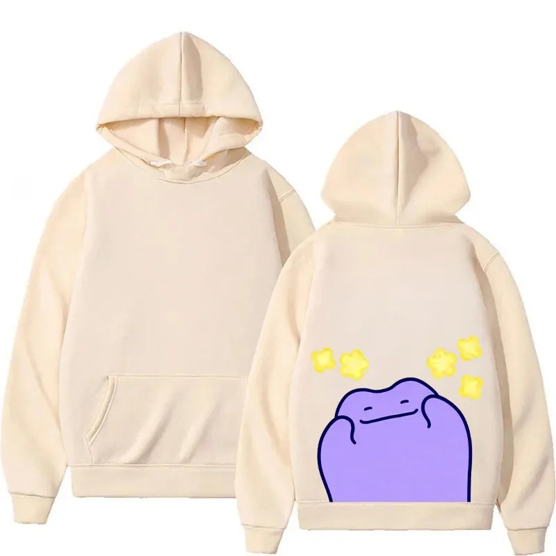 Anime Cute Ditto Painted Hoodie Men's and Women's Autumn/Winter New Y2K Harajuku Oversize Casual Sweater Top