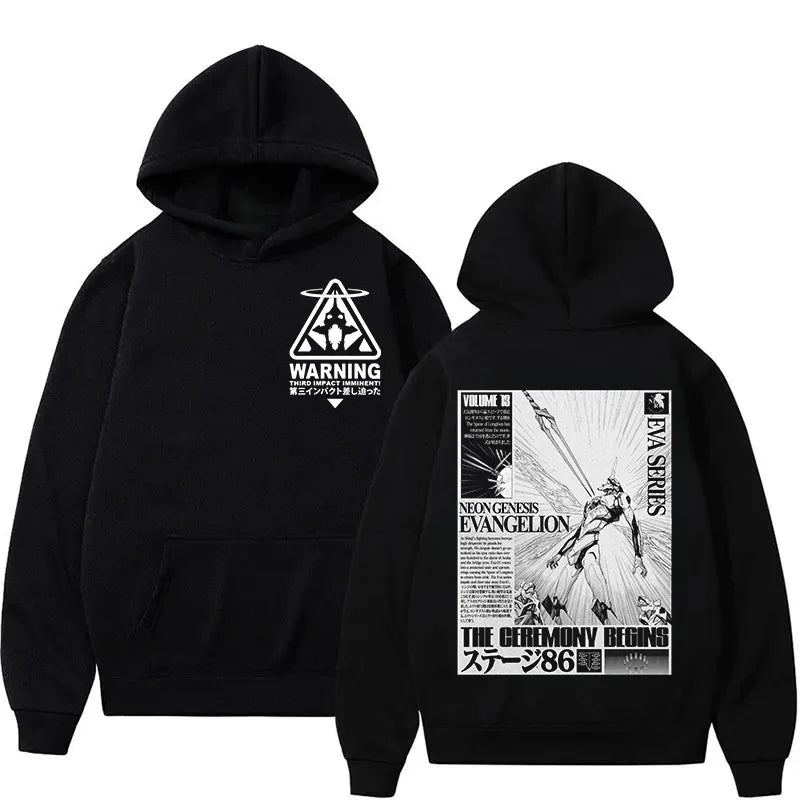Anime Eva Printing Hoodies Women Sweatshirts Gothic Y2k Tops Vintage Grunge Clothes Oversized Hoodie Harajuku Goth Streetwear