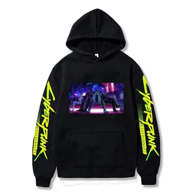 Cross-border Cyberpunk Cyberpunk Print Series Autumn and Winter Men's Hoodies Adult Casual Comfort Long Sleeve Sweatshirts