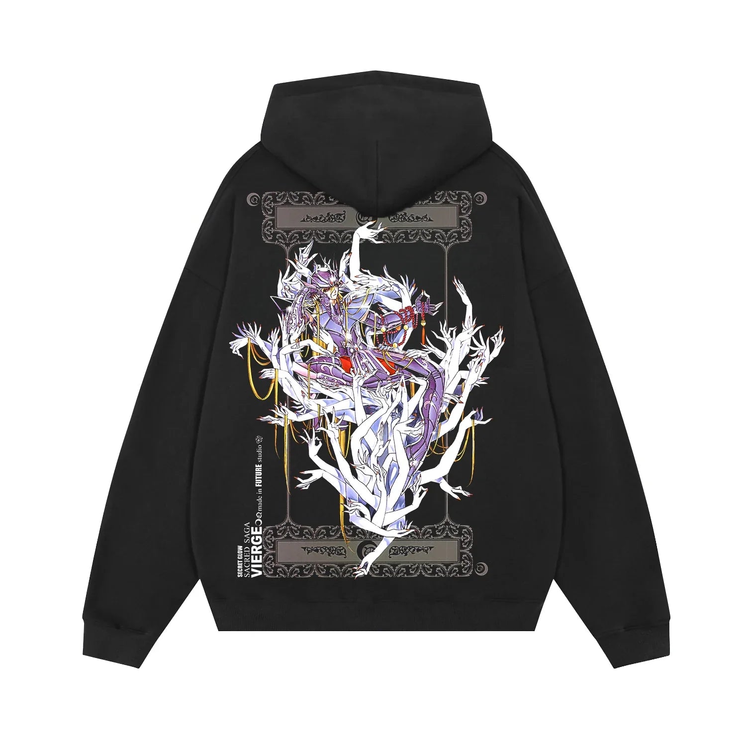 Hoodies Sleeve Hoodies Pure Cotton Clothing Knights of The Zodiac Japanese Anime Men Oversized Long Sleeved Shirt
