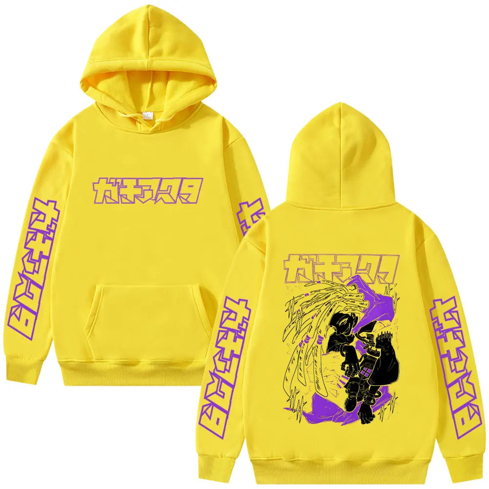 New Polyester Gachiakuta Graphic Hoodie Unisex Anime Print Casual Hooded Pullover Streetwear Tops