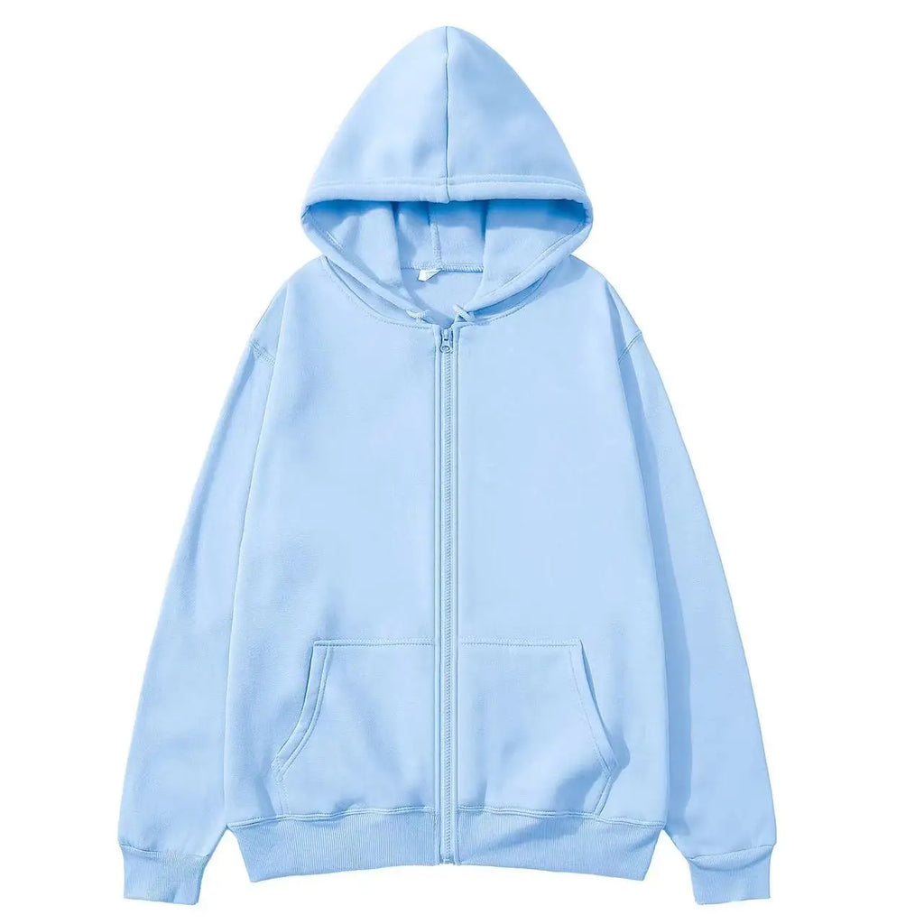 Men's Zip Up Hoodies Casual Zipper Jacket Coats Women Fleece Autumn Winter Harajuku Gothic Hooded Sweatshirts Sports Streetwear