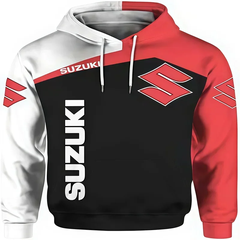 Men motorcycle enthusiast's must-have autumn and winter street style warm long-sleeved sweatshirt jacket