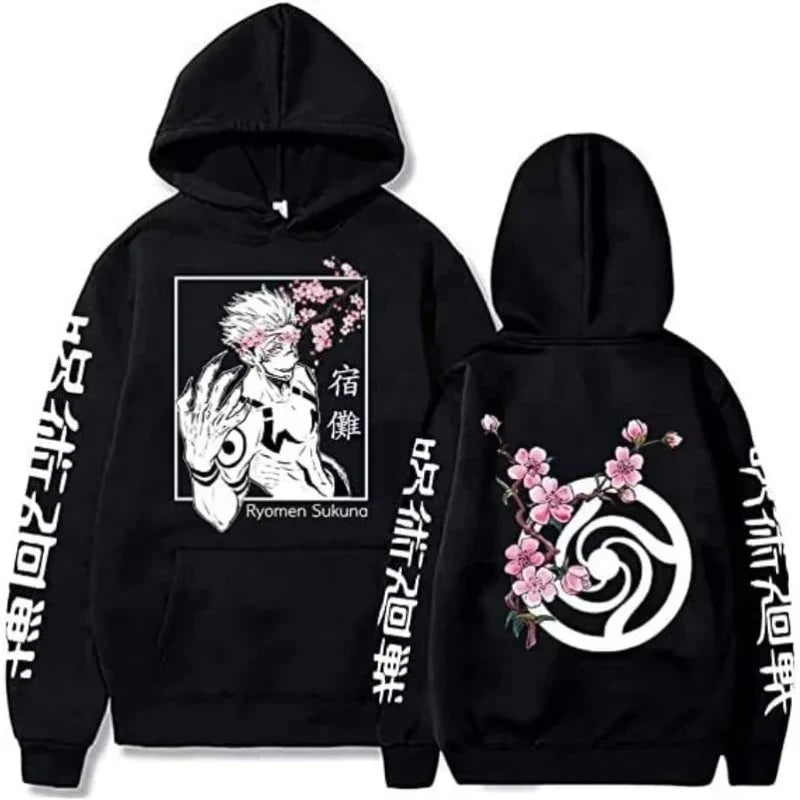 New Anime Jujutsu Kaisen Ryomen Sukuna Printed Hoodie Sweatshirt Men's and Women's Hoodie Men's Tops Sports Hoodie Y2K Hoodie