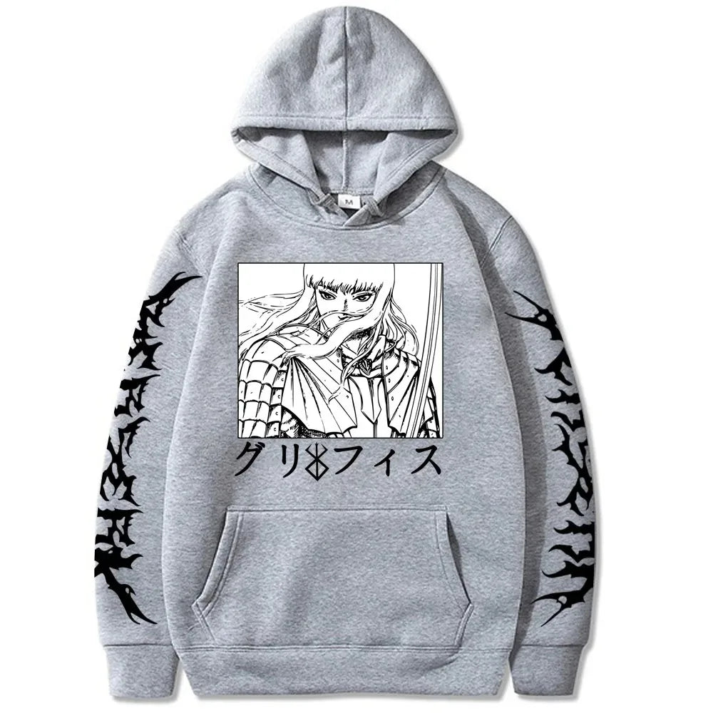 Griffith Hoodies Print Fashion Hoodie Oversized Japanese hot Anime high quality soft Unisex Fleece Casual hot product sweatshirt