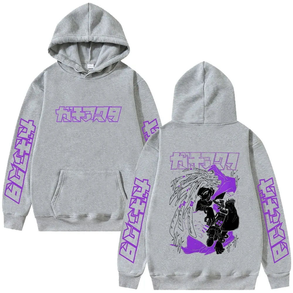 New Polyester Gachiakuta Graphic Hoodie Unisex Anime Print Casual Hooded Pullover Streetwear Tops