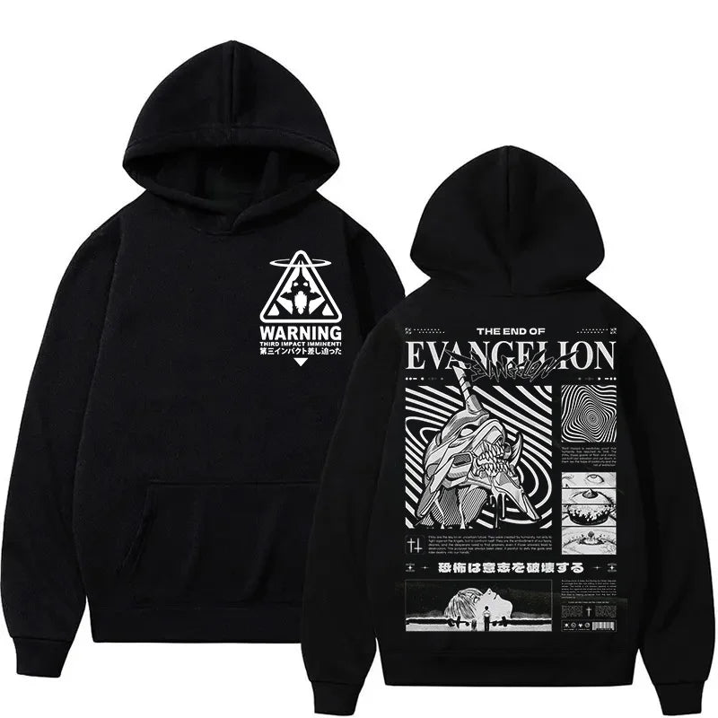 Anime Eva Printing Hoodies Women Sweatshirts Gothic Y2k Tops Vintage Grunge Clothes Oversized Hoodie Harajuku Goth Streetwear