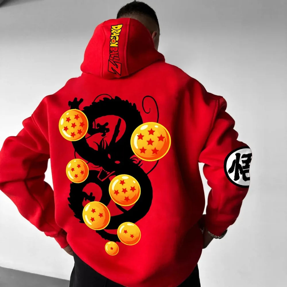 Dragon Ball Men's Hoodie Sweater Shenron Japan Anime Summer Autumn Boys Children's Long Sleeve Sports Parent-Child Wear