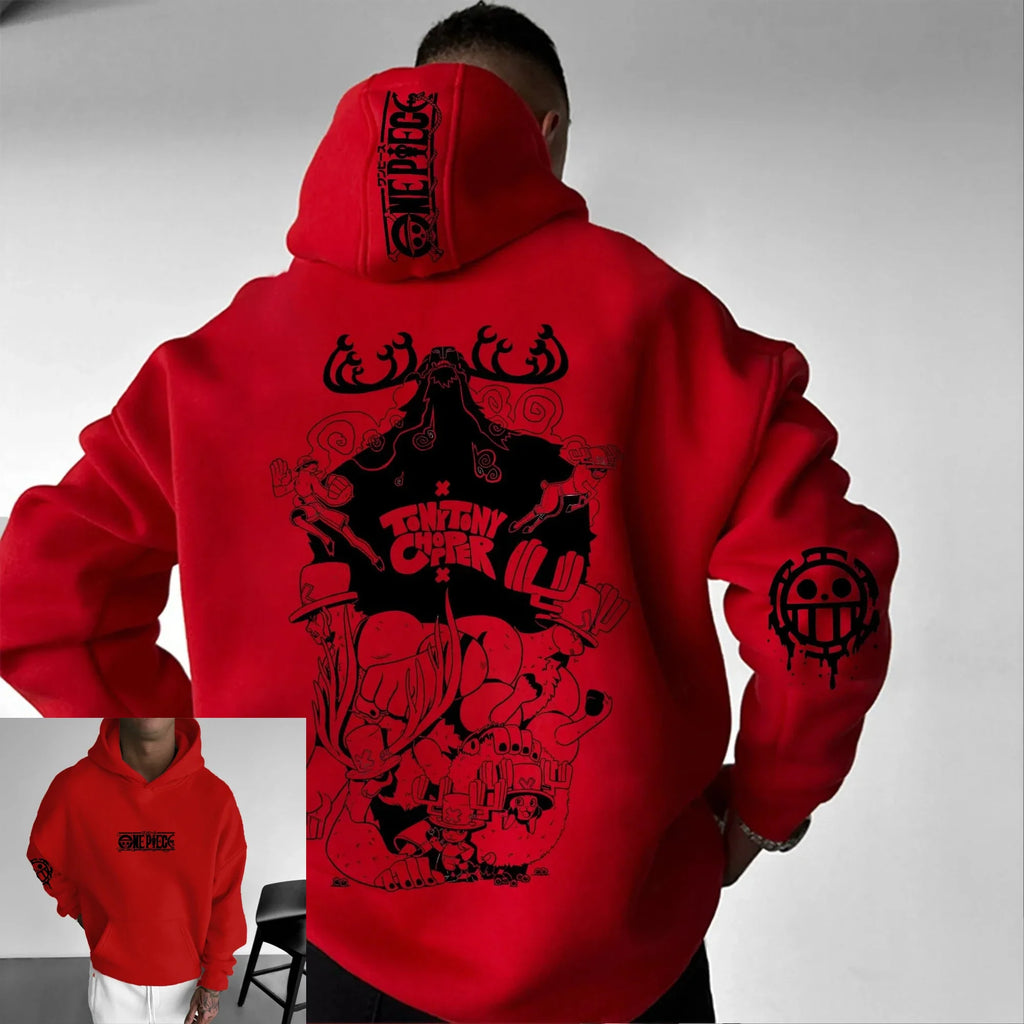 One Piece Chopper Anime Hoodie Men Women Pullover Sweatshirt Graphic Print Streetwear Casual New Spring Autumn Long Sleeve Top