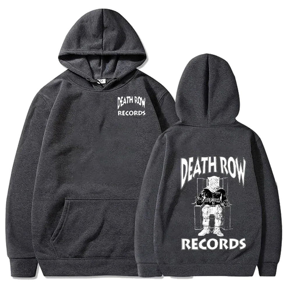 Death Row Records Hoodies Spring Autumn Fleece Hoodie Pullover Fashion Men Women Loose Hooded Sweatshirts Hip Hop Streetwear Top