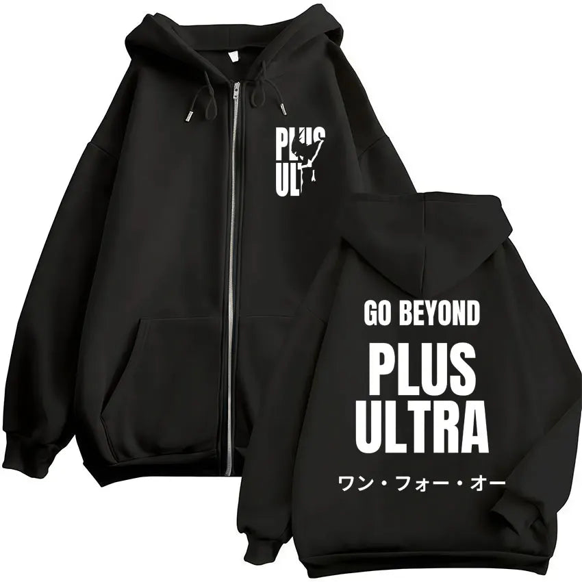 Japan Anime My Hero Academia Zip Up Hoodies Harajuku Fashion Manga Vintage Sweatshirt Men Women Fleece Oversized Tracksuit Coats