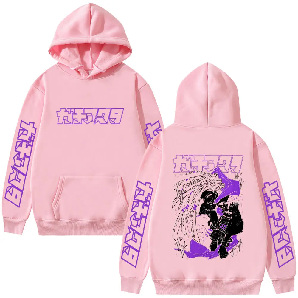 New Polyester Gachiakuta Graphic Hoodie Unisex Anime Print Casual Hooded Pullover Streetwear Tops