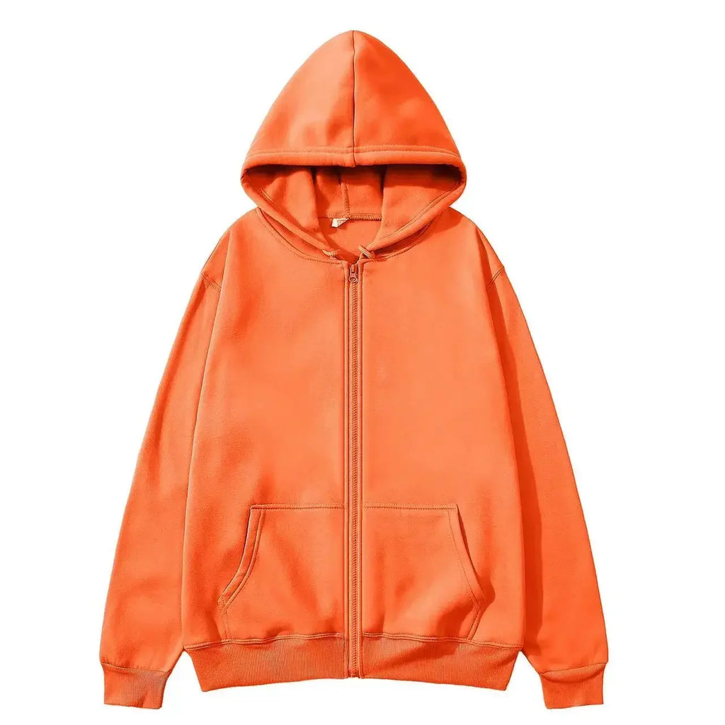 Men's Zip Up Hoodies Casual Zipper Jacket Coats Women Fleece Autumn Winter Harajuku Gothic Hooded Sweatshirts Sports Streetwear