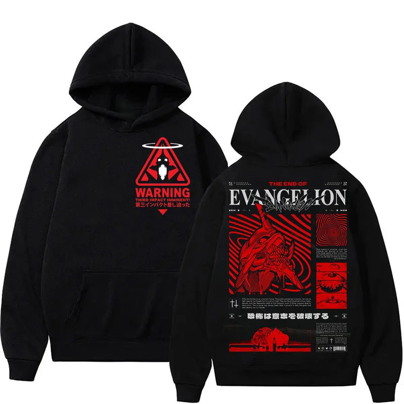 Anime Eva Printing Hoodies Women Sweatshirts Gothic Y2k Tops Vintage Grunge Clothes Oversized Hoodie Harajuku Goth Streetwear