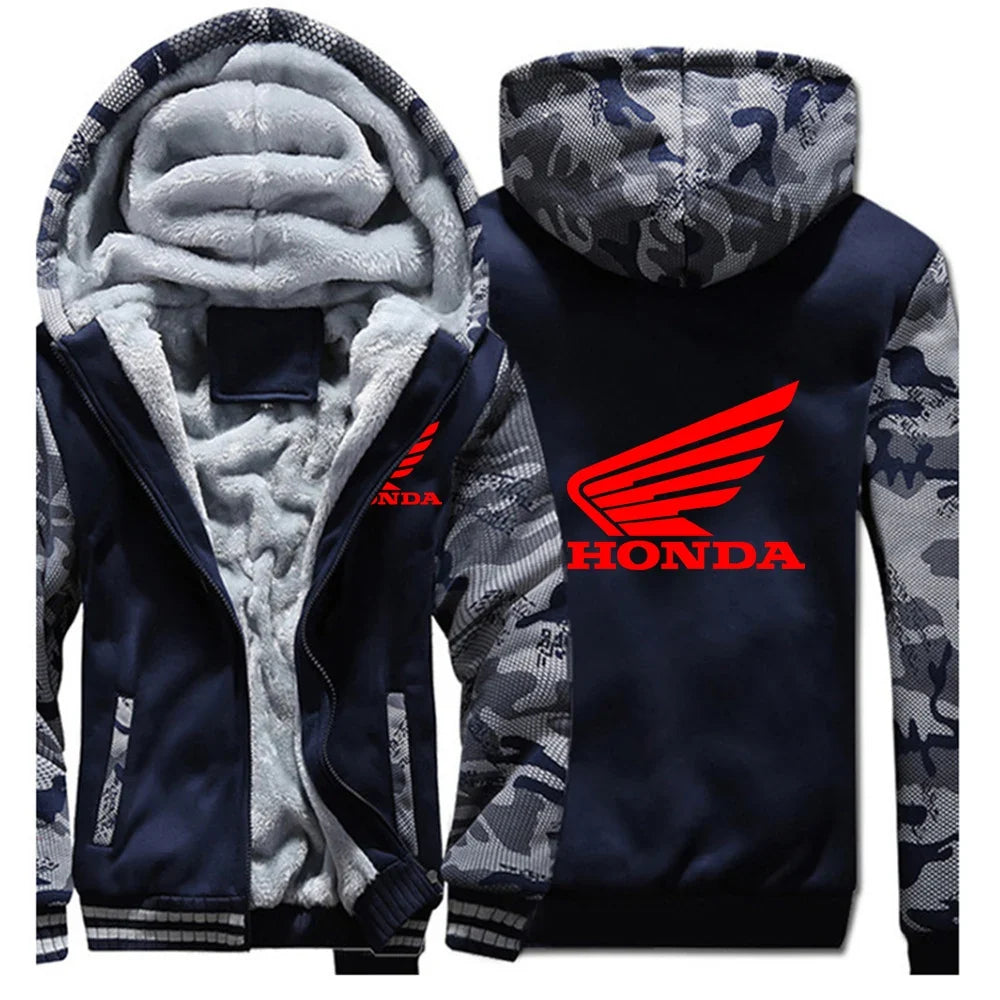 Autumn Winter Man's Fleece Warm Thicken Coat Popular Patchwork Contrast Color Hoodies Casual Jacket