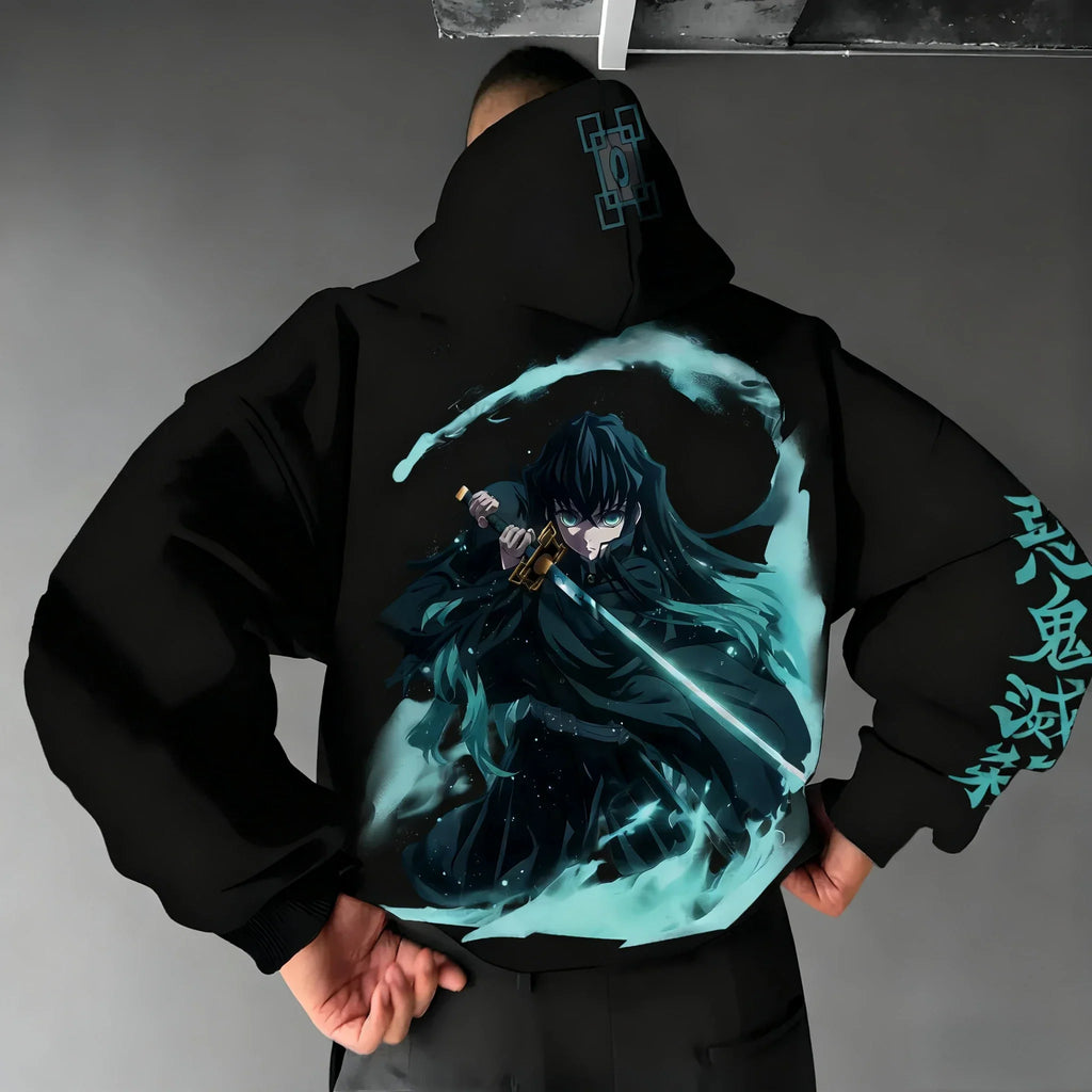 Anime Autumn/Winter Hoodie Men's and Women's  Tokitou Muichirou Printed Harajuku Casual Sports Parent Child Top