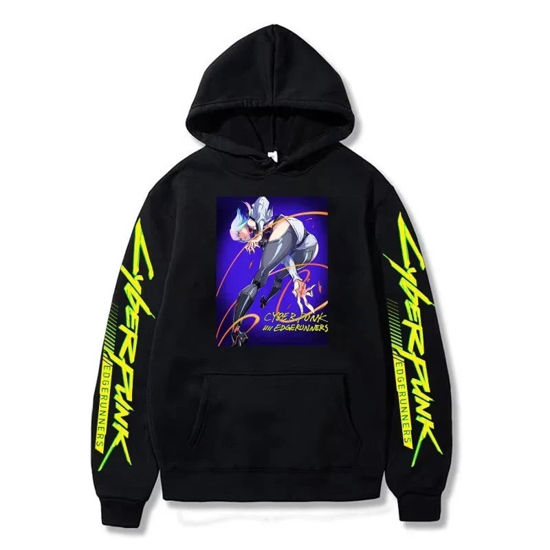 Cross-border Cyberpunk Cyberpunk Print Series Autumn and Winter Men's Hoodies Adult Casual Comfort Long Sleeve Sweatshirts