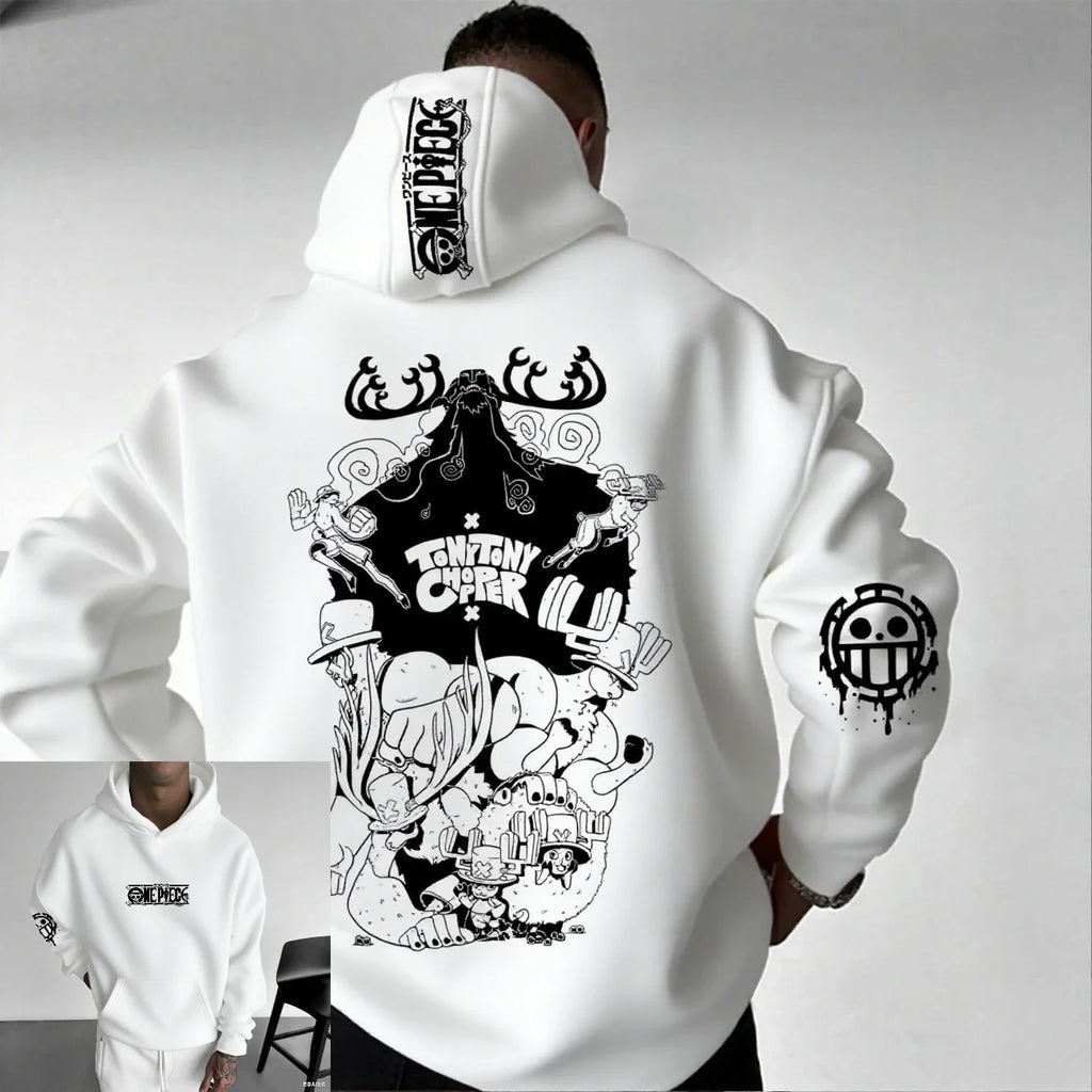 One Piece Chopper Anime Hoodie Men Women Pullover Sweatshirt Graphic Print Streetwear Casual New Spring Autumn Long Sleeve Top