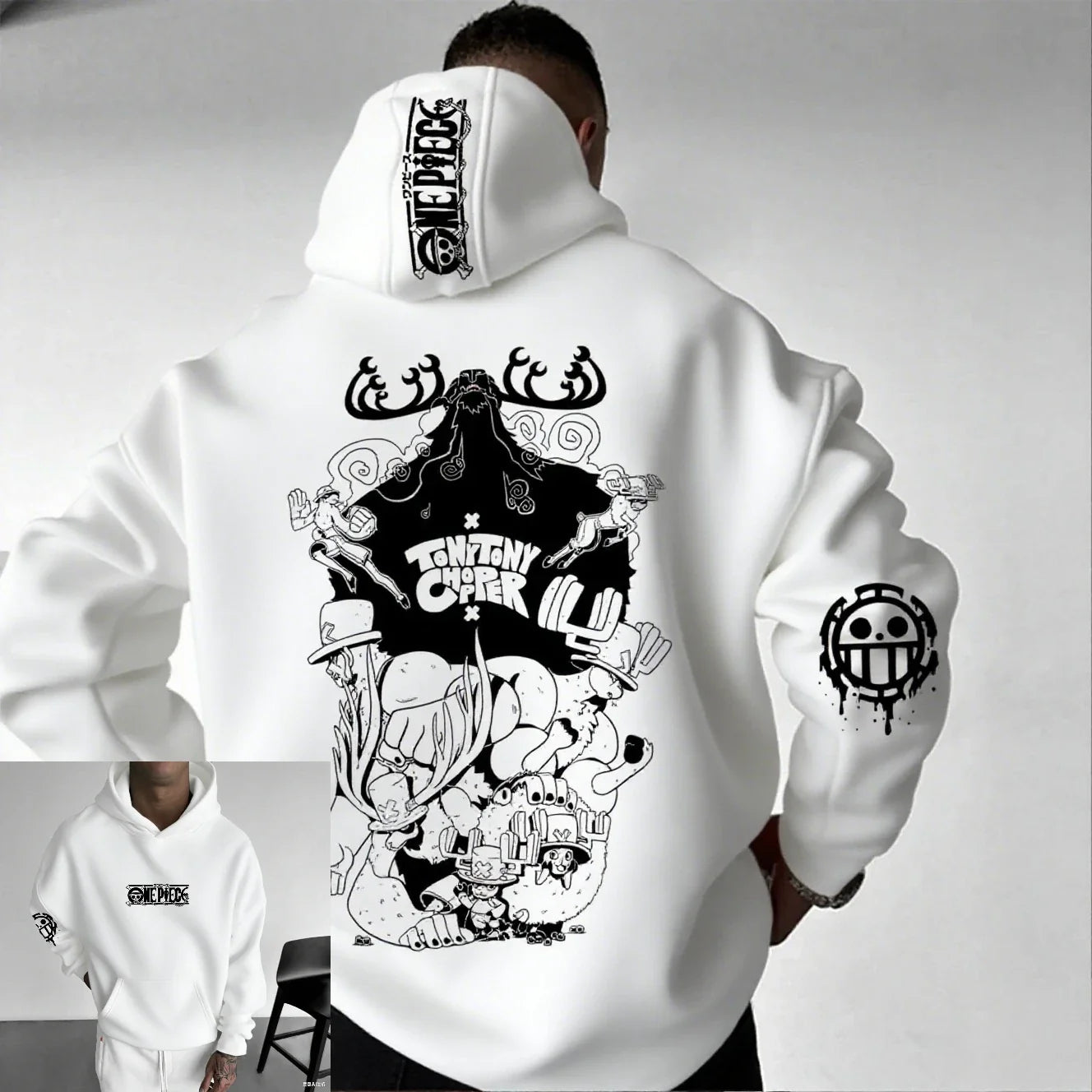 One Piece Chopper Anime Hoodie Men Women Pullover Sweatshirt Graphic Print Streetwear Casual New Spring Autumn Long Sleeve Top