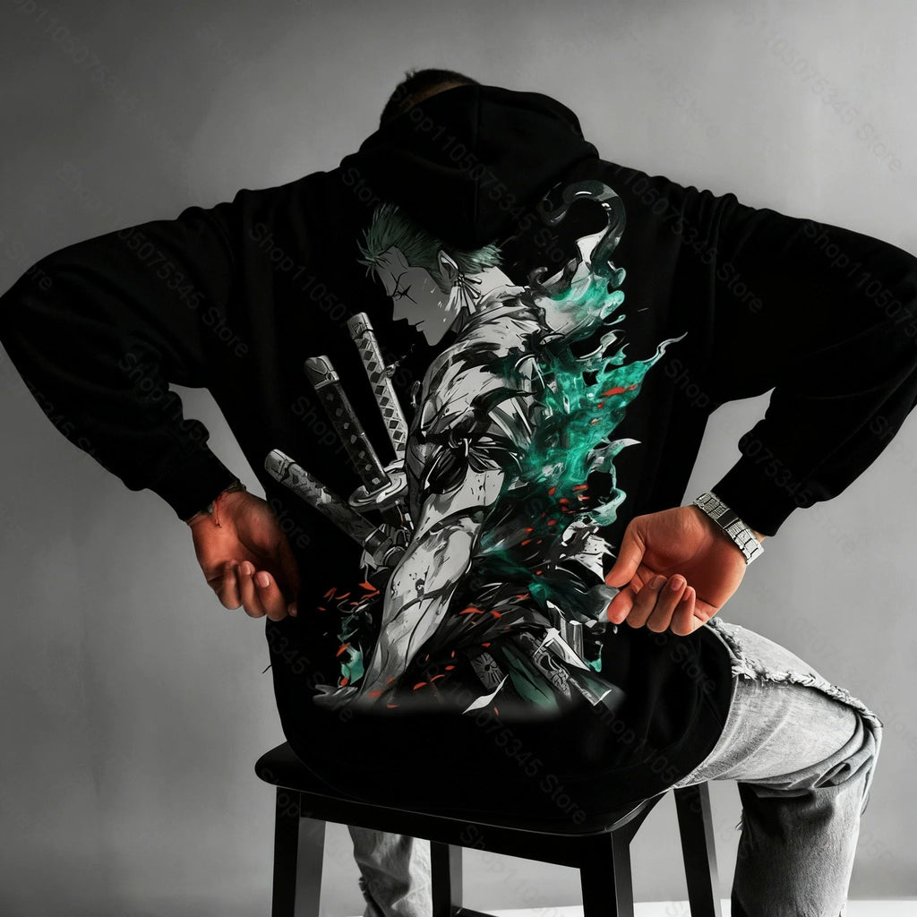 One Piece Japanese Anime Print Hoodie Men Women One Piece Graphic Hoodies Long Sleeve Pullover Sweatshirt Y2K Harajuku Clothing