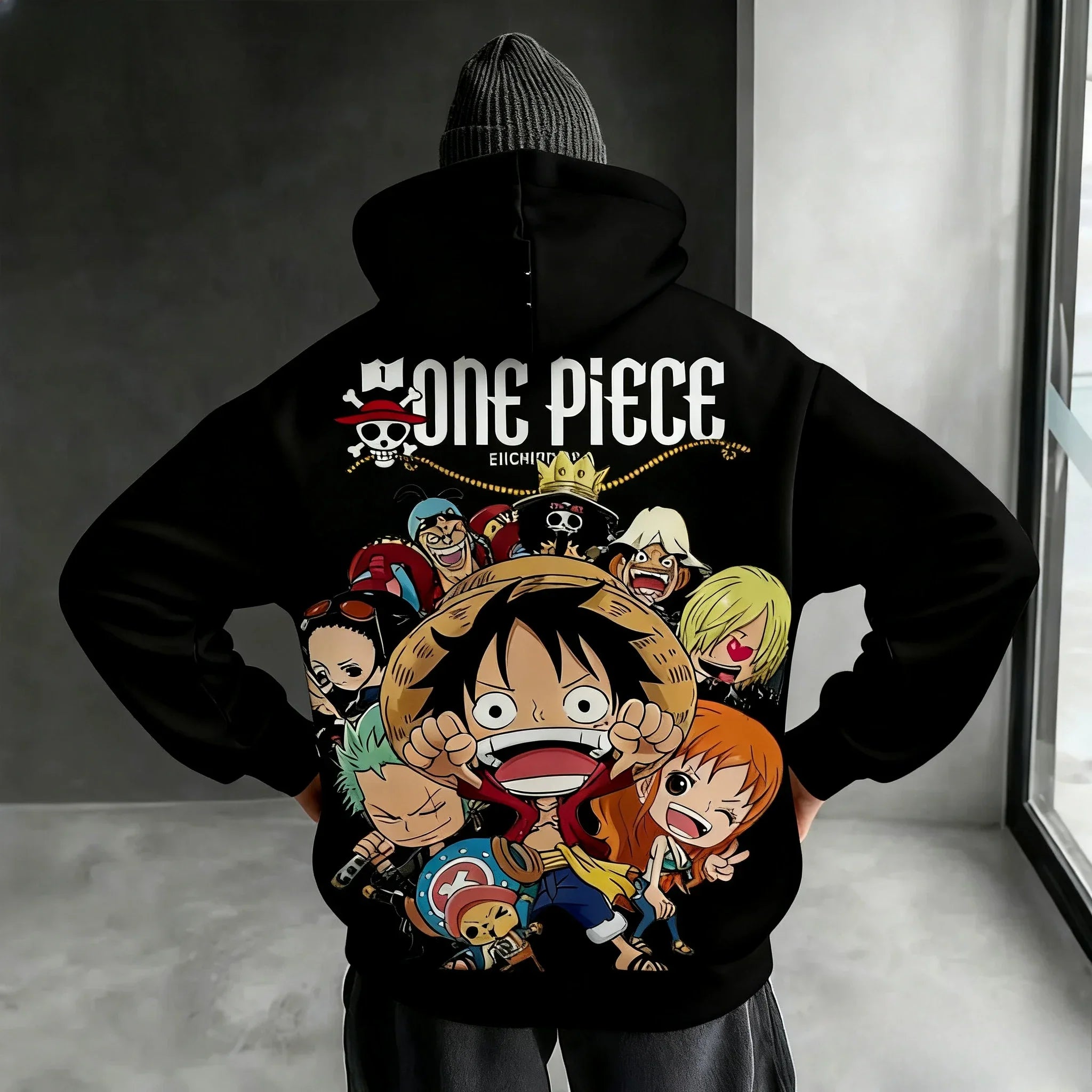 One Piece Japanese Anime Print Hoodie Men Women One Piece Graphic Hoodies Long Sleeve Pullover Sweatshirt Y2K Harajuku Clothing