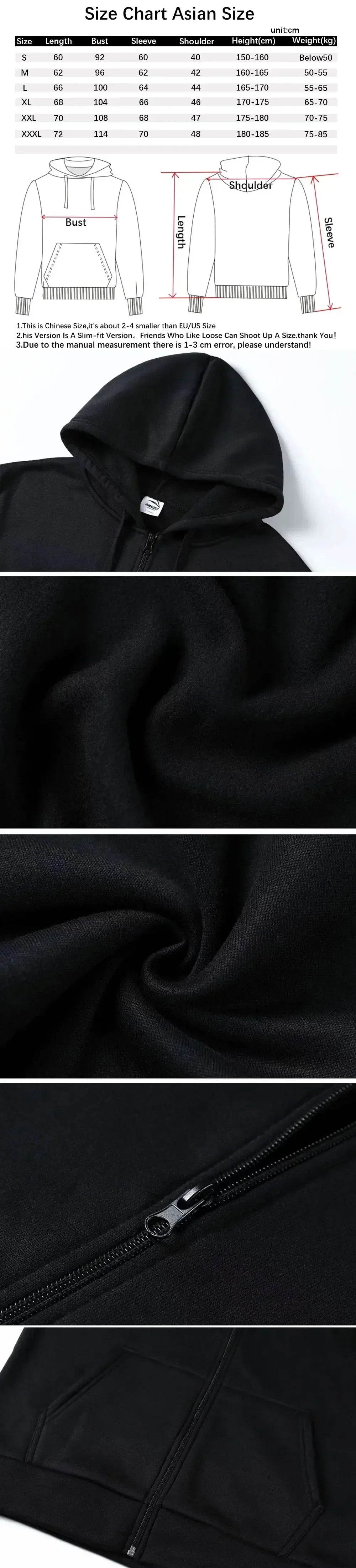 Graphic Zipper Hoodies Men's Women Clothing Fashion Zip Up Hooded Sweatshirts Fleece Jackets Coats