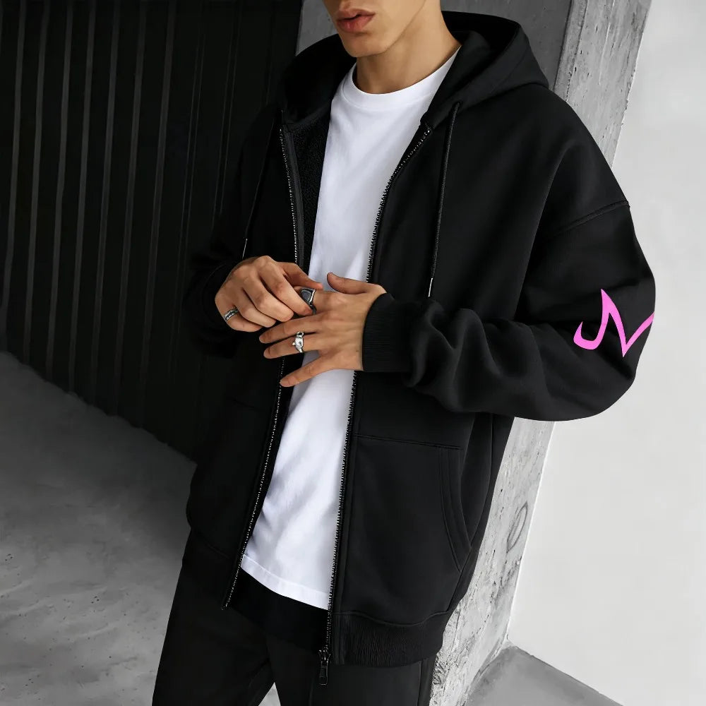 Dragon Ball Men's Zipper Coat Hoodie Sweater Long-sleeved Jacket Jiren Japanese Anime Spring and Autumn Loose Warm Top