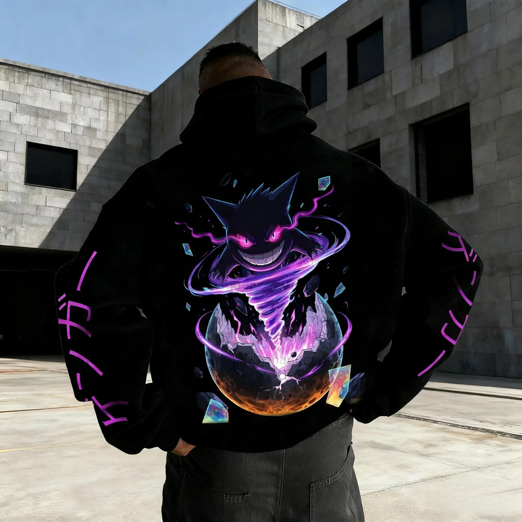 Anime Co Branded Hoodie 2025 Autumn/Winter New Harajuku Men's and Women's Large Loose Casual Parent Child Sweater Top