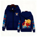 Anime Zip Up Pullover Hoodie Men Women One Piece Luffy Casual Streetwear Y2k Autumn Winter Graphic Print Long Sleeve Jacket Tops