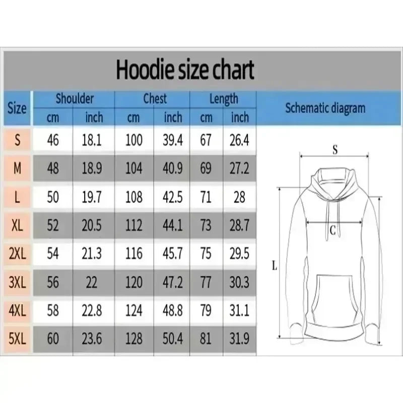 Men's Hoodie 2025 Autumn/Winter Anime Gyarados Print Loose Street Casual Japanese Trendy Versatile Original Jumper Top