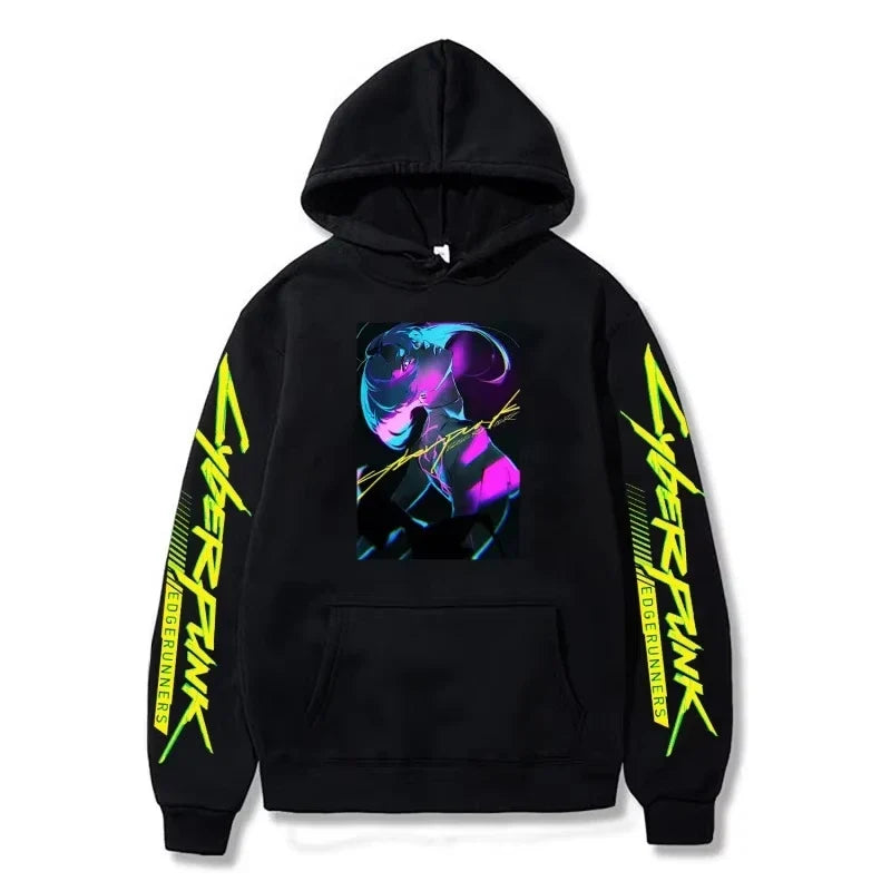 Cross-border Cyberpunk Cyberpunk Print Series Autumn and Winter Men's Hoodies Adult Casual Comfort Long Sleeve Sweatshirts