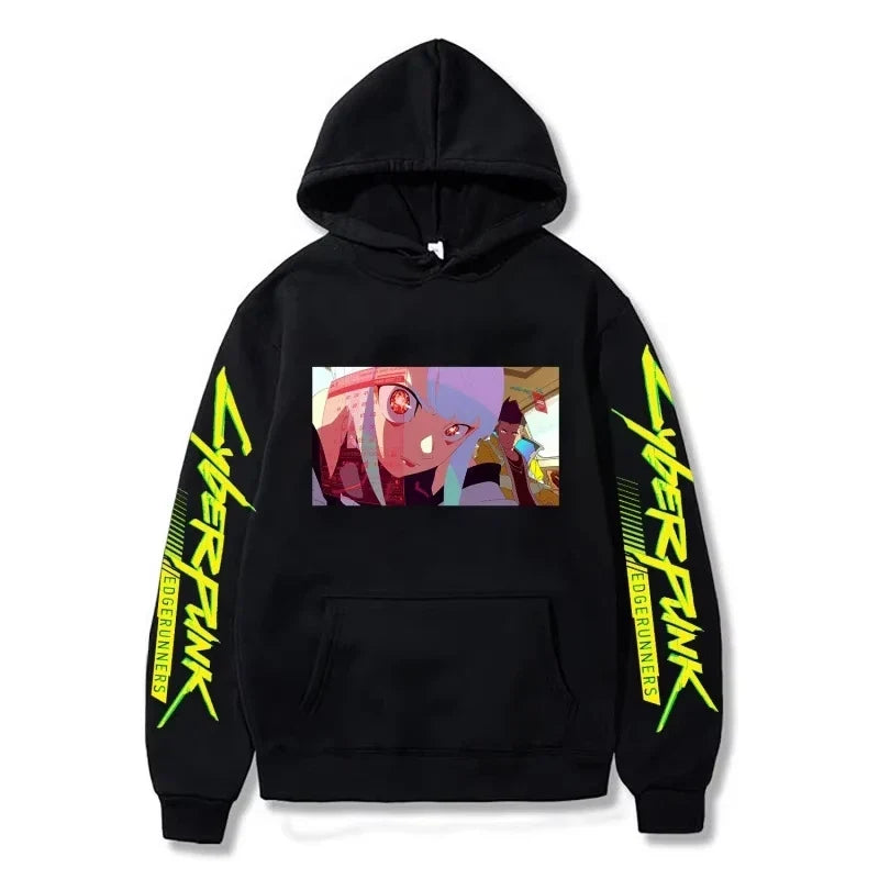 Cross-border Cyberpunk Cyberpunk Print Series Autumn and Winter Men's Hoodies Adult Casual Comfort Long Sleeve Sweatshirts