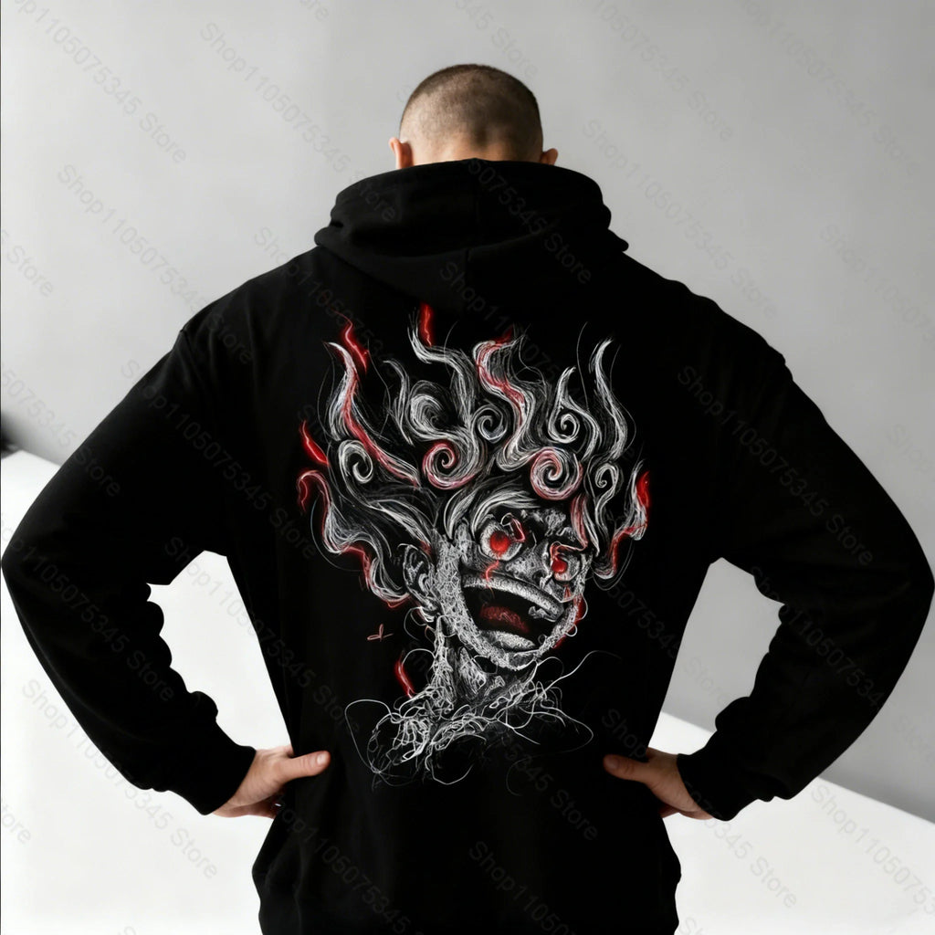 One Piece Japanese Anime Print Hoodie Men Women One Piece Graphic Hoodies Long Sleeve Pullover Sweatshirt Y2K Harajuku Clothing