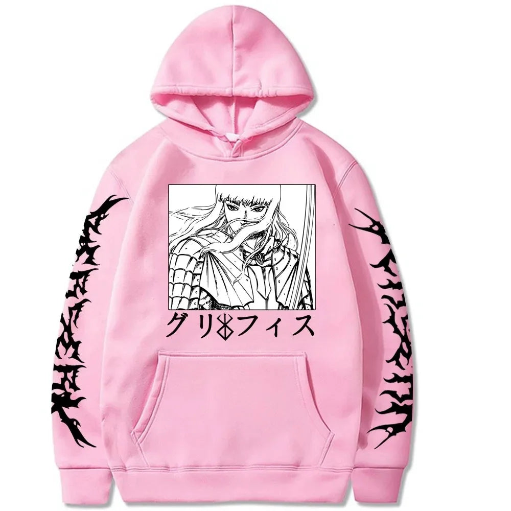 Griffith Hoodies Print Fashion Hoodie Oversized Japanese hot Anime high quality soft Unisex Fleece Casual hot product sweatshirt