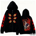 Men Autumn Winter 100%Cotton Zipper Hoodie Women Casual Harajuku Demon Slayer Japanese anime Long Sleeve Y2K Coat Top