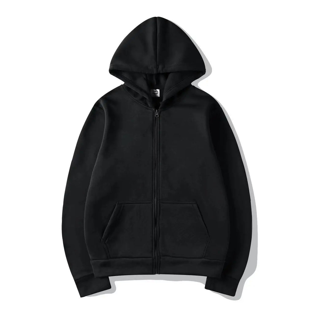 Men's Zip Up Hoodies Casual Zipper Jacket Coats Women Fleece Autumn Winter Harajuku Gothic Hooded Sweatshirts Sports Streetwear
