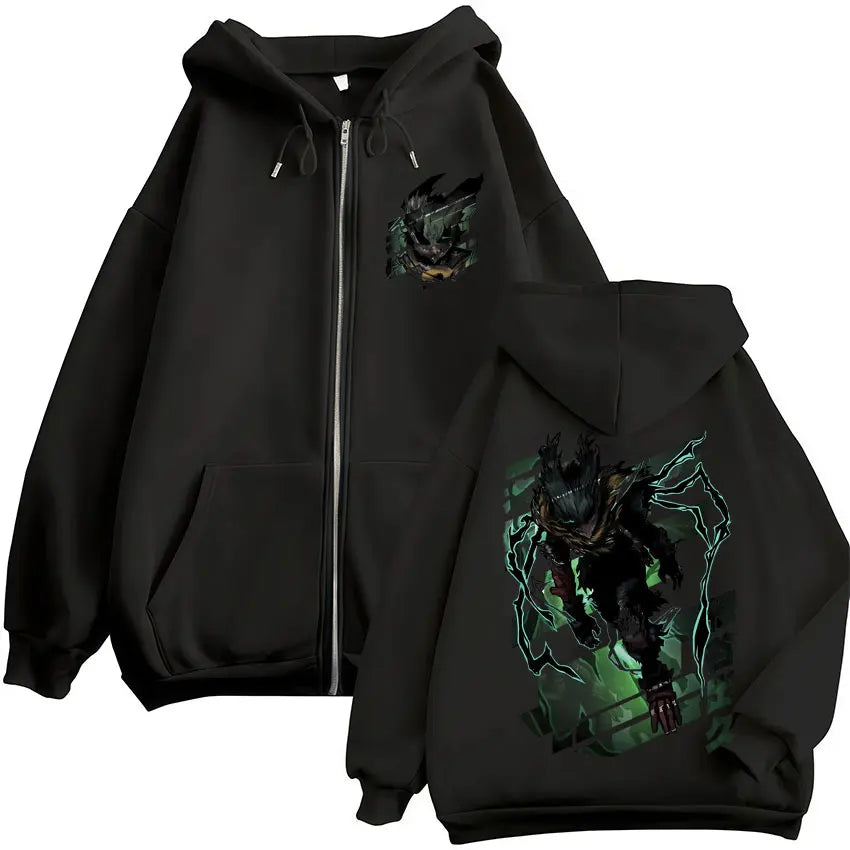 Japan Anime My Hero Academia Zip Up Hoodies Harajuku Fashion Manga Vintage Sweatshirt Men Women Fleece Oversized Tracksuit Coats