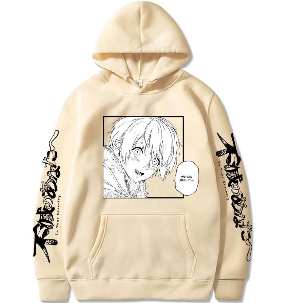 Japanese Anime Fushi We Can Make It To Your Eternity Men's Hoodie Sweatshirt Fashion Brand Design Pullover Fleece Streetwear Top